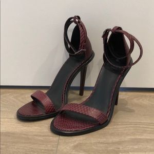 Tibi Amber snake-effect leather sandals